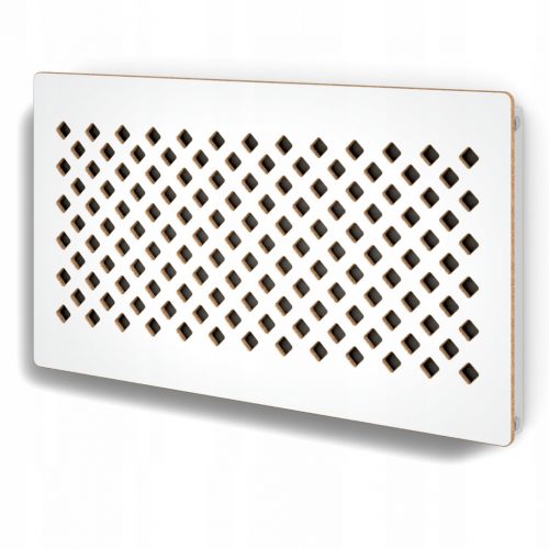  Pokrov za radiator, MDF plošča, 109 x 68 cm, bele barve