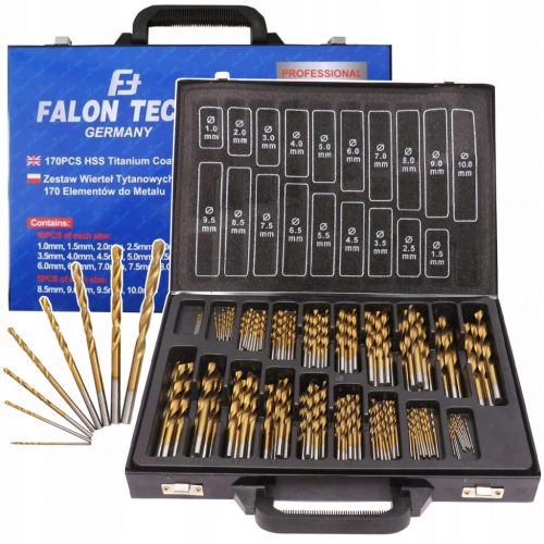  Falon-Tech FT390170T set svedrov za kovino 170 kosov.