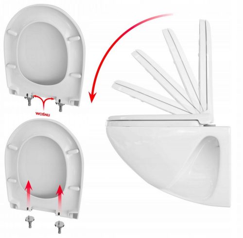 WC deska Sanit-Plast Marbella, bel polipropilen