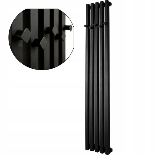 Vodni kopalniški radiator Komin-Expert 525 W 250 x 1500 mm črn