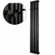 Vodni kopalniški radiator Komin-Expert 525 W 250 x 1500 mm črn