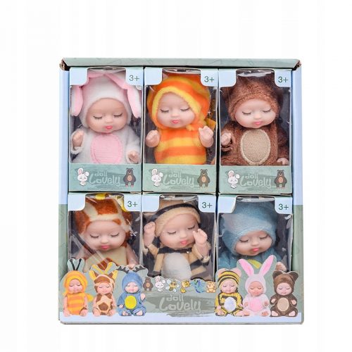  6 Mini lutka reborn baby živali 11 cm