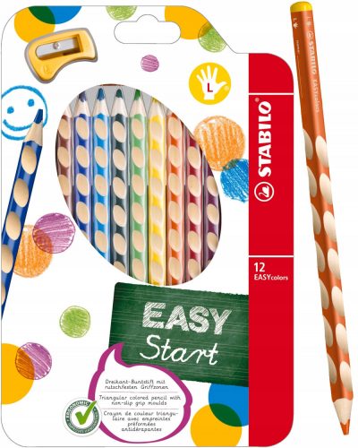  Stabilo Easycolors svinčniki za levičarje, 12 barv