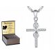  Srebrna srebrna ogrlica Swarovski Infinity Cross