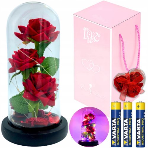 LED VALENTINOVO DARILO ETERNAL ROSE GLASS