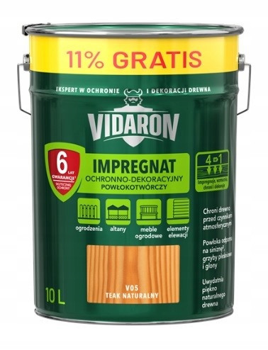  Vidaron impregnacija 9L+11% naravni tik V05