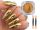  GOLD METALIC NAIL POWDER MIRROR UČINEK ZA HIBRIDE