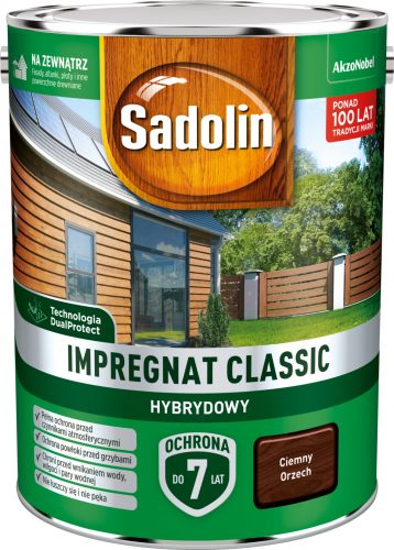  Hibridna impregnacija za les Sadolin Classic Dark Oreh 4,5 l