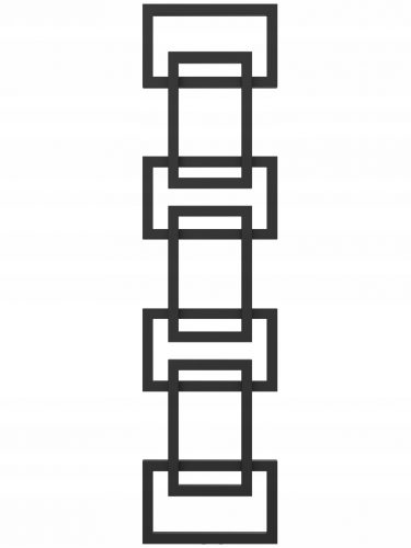  Okrasni radiator EMIN 171/39, črn mat