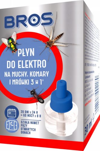  Tekočina za insekticidni elektrofumigator Bros 30 ml + DABSTER.PL HDPE ROKAVICE ZA ENKRATNO UPORABO 2 kos