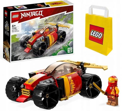  LEGO Ninjago Kaia EVO Ninja Race Car 71780 + LEGO Papirnata vrečka 6315786 Rumena 24x8x18 cm