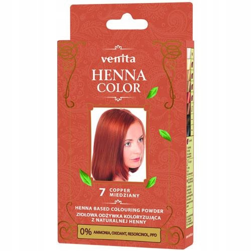  Zeliščni balzam za barvanje Venita Henna Color 7 Copper z naravno kano