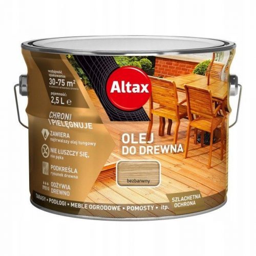  Altax ALTALT00360 Olje za les brezbarvno 2,5L