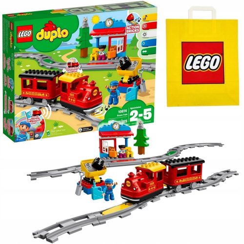  LEGO Duplo 10874 Parni vlak + VP papirnata vrečka LEGO 6315794 velika