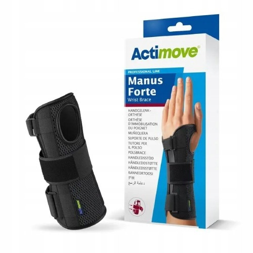  Actimove Professional Line Steznica za zapestje, velikost S/M, leva, črna, 1 kos.