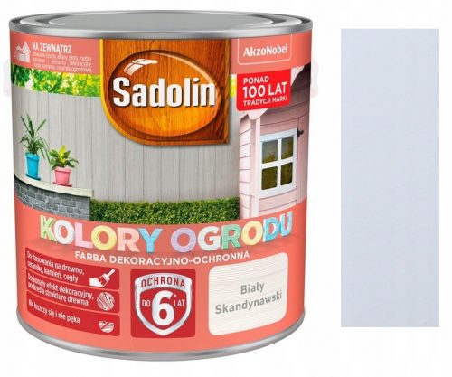  Akrilna barva za opeko, za les Sadolin 2,5 l, skandinavsko bela mat