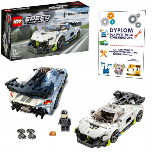  LEGO KOENINGSEGG JESKO RACE CAR BOLID KOMPLET 2-v-1