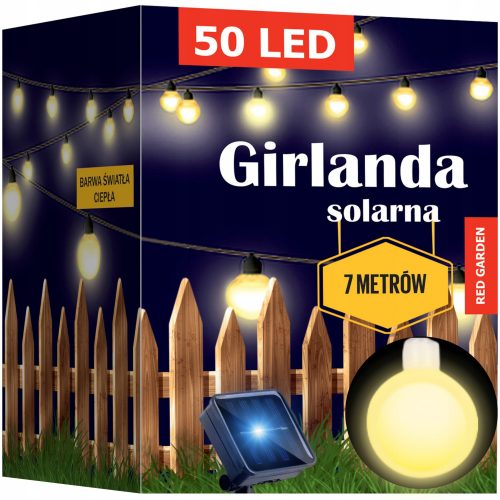  Girlanda Red Garden 700 cm solarna