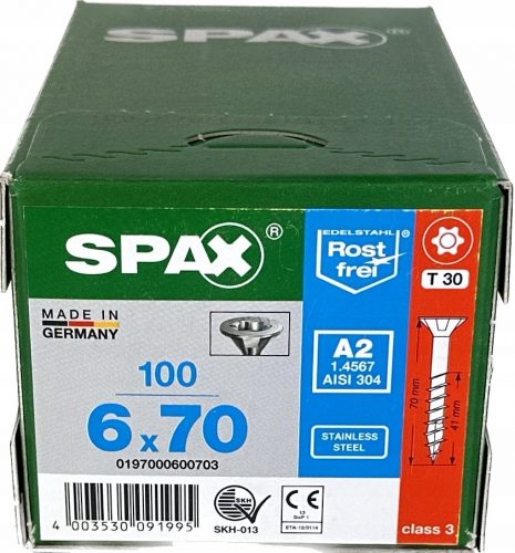  Spax lesni vijaki 6 x 70 mm 100 kos.