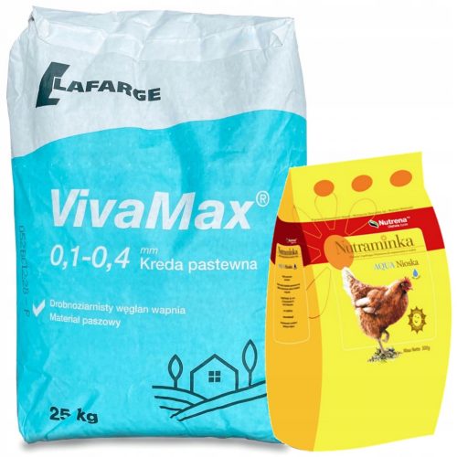  VIVA MAX krmna kreda 25kg krmni dodatek kalcij + Nutraminka AQUA LIOSKA 0,5kg vitaminska mešanica