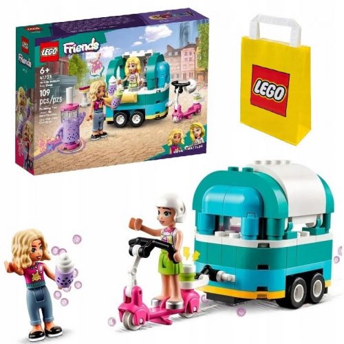  LEGO Friends 41733 Mobile Bubble Tea Shop + LEGO papirnata vrečka 6315786 rumena 24x8x18 cm