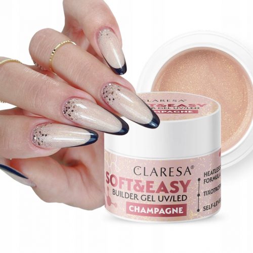  CLARESA SOFT&EASY NAIL GEEL BUILDING WITH THixotropy CHAMPAGENE 45G