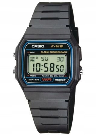  CASIO MOŠKA URA F-91W-1YER RETRO UNISEX ALARM