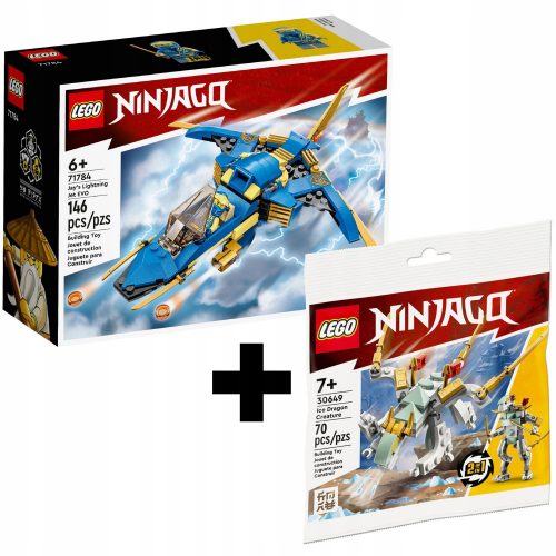  LEGO Ninjago Jay's EVO Supersonic Jet 71784 + LEGO Ninjago Ice Dragon 30649