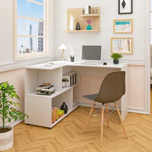  Kotna miza Woltu Desk 120 x 100 x 120 cm bela