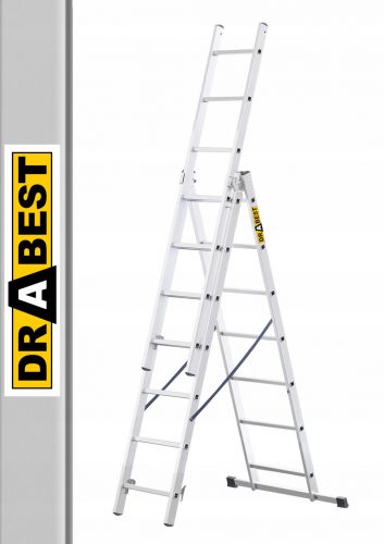 Drabest lestev 4,23 m aluminij 3 x 7 do 150 kg