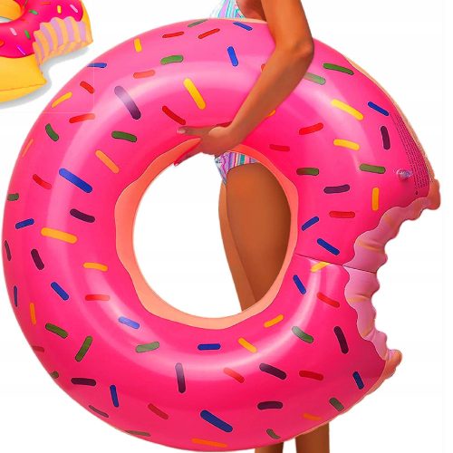 Metin-sklep Napihljiv obroč Donut 120 cm roza