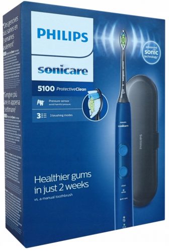  Philips Sonicare Protective Clean 5100 sonična zobna ščetka, mornarsko modra