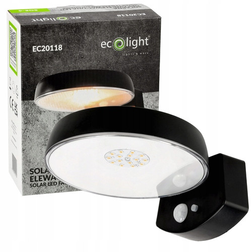  Ecolight LED SOE-4 fasadna svetilka 6,4 cm črna