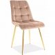  Stol CHIC VELVET, ogrodje BEIGE zlate barve