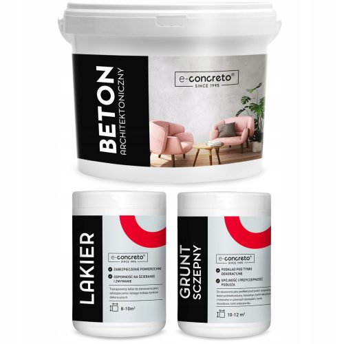 Beli arhitekturni betonski set E-concreto, 3 elementi