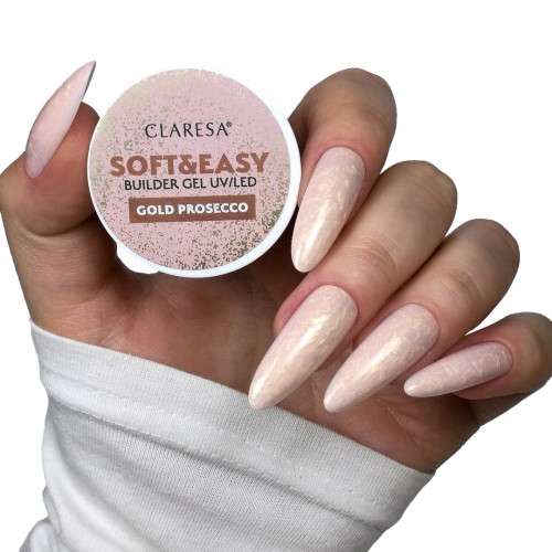  CLARESA SOFT & EASY BUILDER GEL GOLD PROSECCO GEL ZA IZGRADNJO NOHTOV 90 g