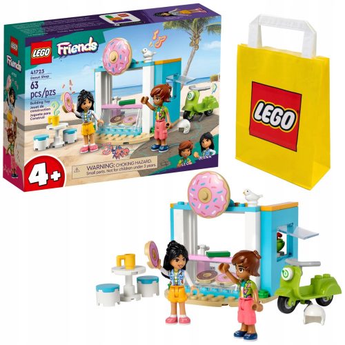  LEGO Friends 41723 Slaščičarna s krofi + papirnata vrečka LEGO 6315786 rumena 24x8x18 cm