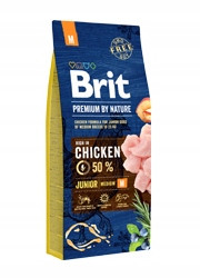  Brit Chicken Junior Medium M 15 kg piščanca