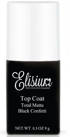  Elisium Top Coat Total Matte, mat nadlak za črne hibridne lake