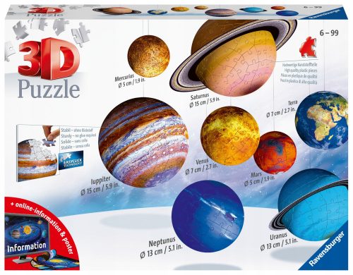  3D sestavljanka Ravensburger Solar System 8 Planets 522 kos. 116683