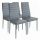  Love Furniture Chair, umetno usnje, odtenki sive, 4 kom.