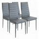  Love Furniture Chair, umetno usnje, odtenki sive, 4 kom.