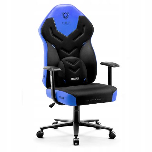  Diablo Chairs X-Gamer 2.0 Gaming stol normalne velikosti, črno-modra tkanina