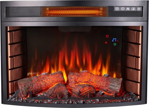 Vgradni kamin s funkcijo ogrevanja, električni ArtiFlame črn 1600 W 66 x 47 x 28,7 cm