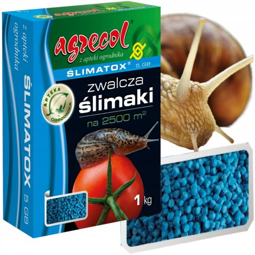  MODRI POLŽ GRANULE ŚLIMATOX 5 GB 1KG + ČRNE NITRILNE ROKAVICE M ČRNA OLIVA 1 PAR