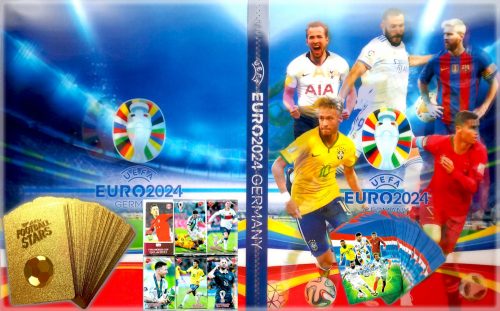  Nogometni album za 240 kart EURO 2024 + 90 KARTIC vključno z Euro 2024 + zlato