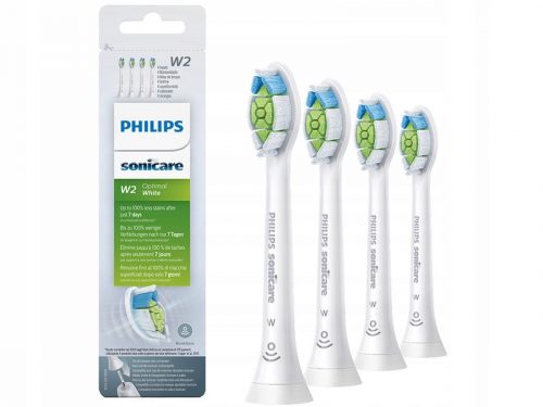  Glave zobne ščetke Philips Sonicare W2 Optimal, bele, 4 kos.