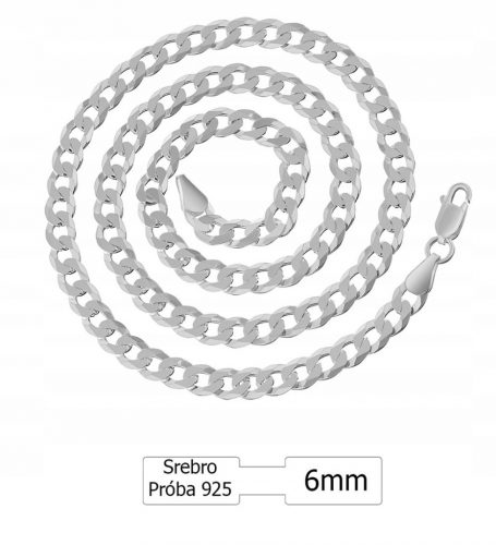  Moška srebrna polna verižica 60 cm 6 mm