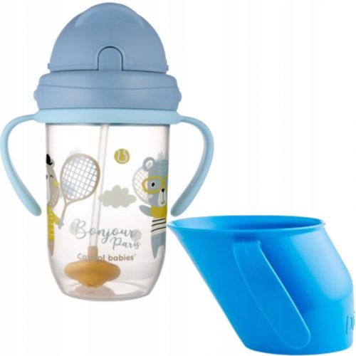  Doidy Cup modra 3 m+ 200 ml + Canpol Babies Bonjour Paris nerazlivna skodelica 270 ml