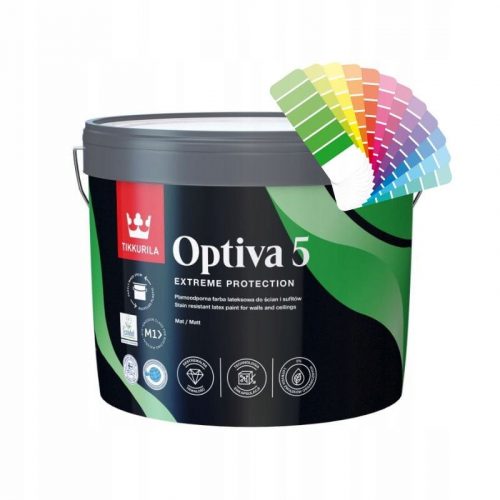 Tikkurila Optiva 5 mat lateks zidna barva, 9 litrov